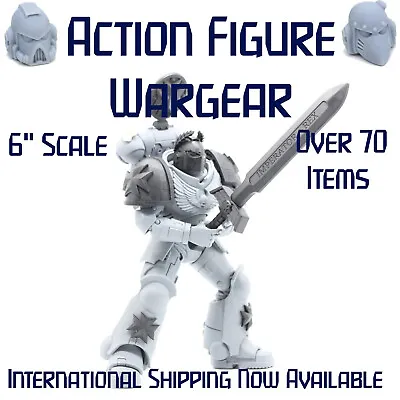 $12 • Buy Space Marine Custom Warhammer 40K McFarlane Action Figure Weapons Helmet Head 6 