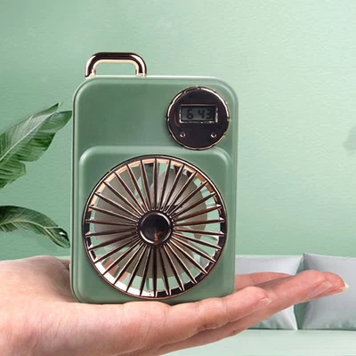 $12.24 • Buy USB Table Fan With Clock For   Golf Personal Fishing Office