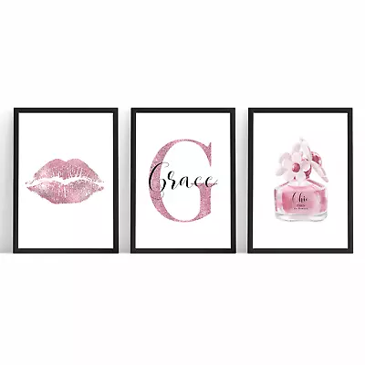 Teenage Girl Poster Girls Personalised Bedroom Prints Make Up Wall Art Set Of 3 • £19.99