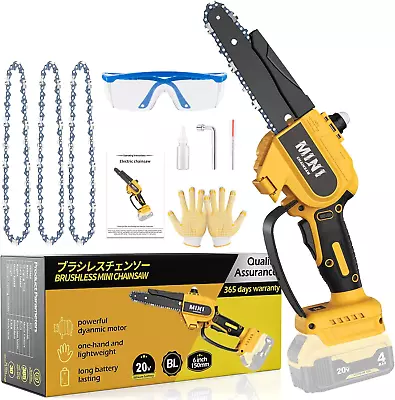 Cordless Mini Chainsaw For Dewalt Battery 20V MAX Brushless 6 Inch Pruning Chai • $57.49