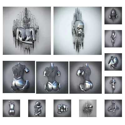 $7.90 • Buy Canvas 3D Abstract Metal Figure Art Prints Photo Picture Prints Wall Room Decor
