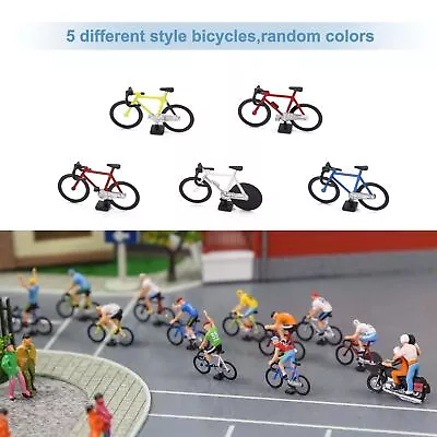 Evemodel HO Scale 1:87 Cyclists 15 Poses Bicycle Motorcycle Model Cycling Scene • $26.99