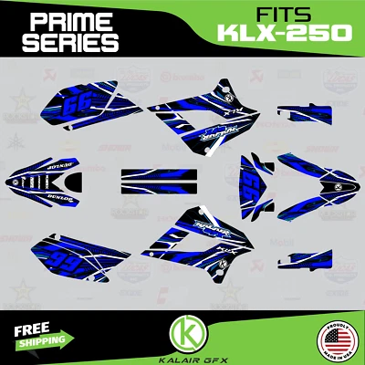 $79.99 • Buy Graphics Kit For Kawasaki KLX250 (2008-2020) KLX 250 PRIME-blue