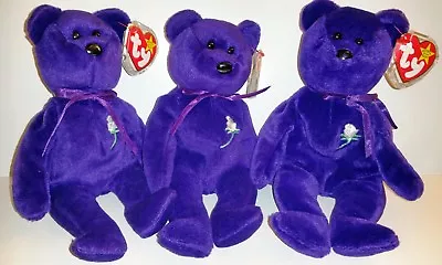 £275000 • Buy Princess Diana Beanie Baby Ind PE & PVC No Gap & Ind PE With Gap (Ghost Version)