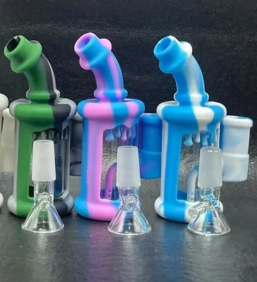 5 Inch MINI Unbreakable Silicone Bong Detachable Water Pipe + SCREENS! • $11.97