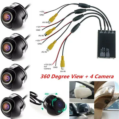 360 Degree Car Parking Panoramic View Rearview 4 Way Camera Control Box System • $154.98