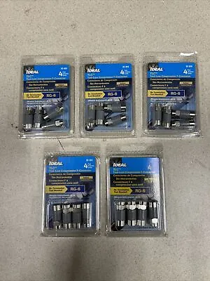 IDEAL 85-069 Tool-Less Compression F-Connector 5 PACK OF 4 (20 CONNECTORS) • $19.99