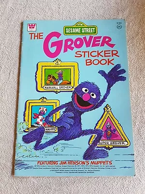 Vintage Sesame Street The Grover Sticker Book W/ Muppets - A Whitman Book - 1976 • $39.95