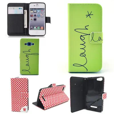 Design Protector Case Phone Cover Wallet Bumper Book Style Motif Bowl Frame • £15.64