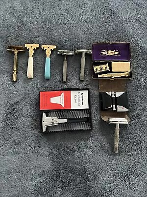 Vintage Safety Razor Lot-gillette Valet And Others -new/used Condition • $20.50