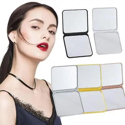 Mini Square Makeup Mirror Portable Double-sided Foldable Mirror Small Gift  H8T6 • $7.05