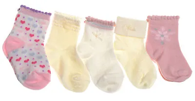 5 Pairs Of Pretty Baby Girls Socks • £4.75