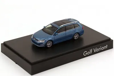 Rare Vw Golf 7 Vii 5g Gt Highline Estate Variant Blue 1:87 Rietze (dealer Model) • $87.06