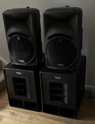 £1895 • Buy MACKIE SRM450 V1  CLASSIC FULL POWERED PA SYSTEM INC SWA1501 SUBS MADE IN ITALY
