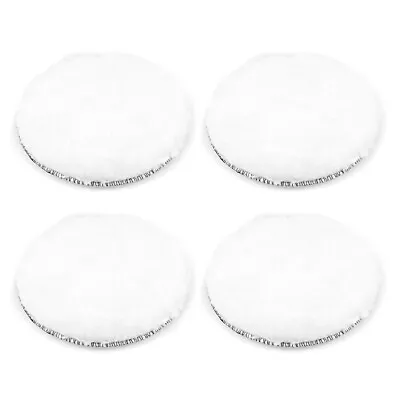 4 Pcs 6-Inch Wool Polishing Pad Hook And Loop Buffing Wheel Polisher Buffer • £14.32