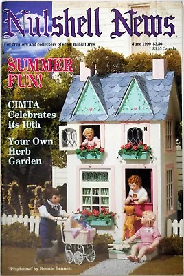 Nutshell News June '90 Miniatures Mini Collector Small Scale Dollhouse Magazine • $6