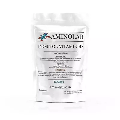 Inositol Vitamin B8 1000mg Tablets AMINOLAB • £5.99