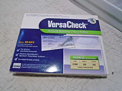 250 VersaCheck Security Check Refills ~ Business Voucher Checks Form #1000 • $15.99