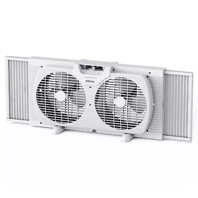 9  3-Speed Twin Window Fan With Removable Bug Screen(22“ To 33-1/2 ) White • $28.80