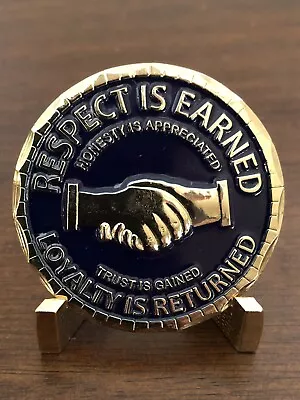 Motorcycle Challenge Coin  Respect Is Earned” “loyalty Is Returned” • $24.99