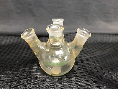 CHEMGLASS 100mL 14/20 Angled 4-Neck Glass Round Bottom Flask CG-1530 • $34.99