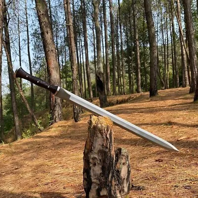 Custom Handmade Carbon Steel Blade Tactical Viking Sword| Hunting Sword Camping • $119.99