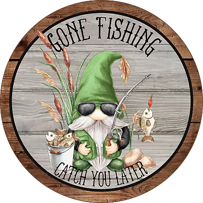 GONE FISHING Design Metal Sign (PLEASE READ DESCRIPTION) • $14.35