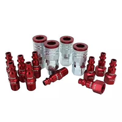 Milton S-314MKIT Colorfit Coupler & Plug Kit - (M-Style Red) - 1/4  NPT (14-Pi • $21.72