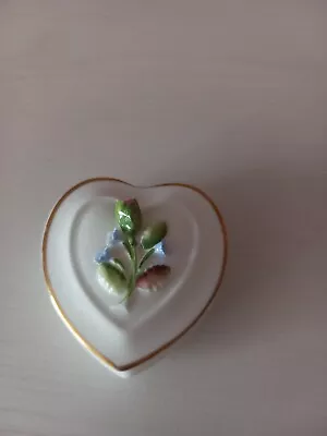 Coalport Porcelain Heart Shape Trinket Box • £4.99