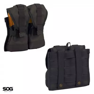 SOG Double 5.56 Mag Pouch (holds 4 Mags) BLACK HOOK & LOOP SOG PULL TABS • $17.99