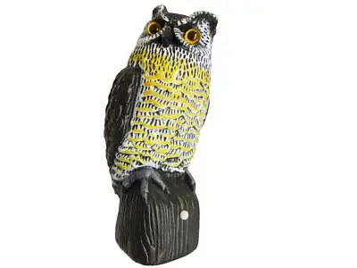 Solar Owl Garden Decoy Bird Scarer - Eyes Light In Dark And Hoots On Sensor • £16.99