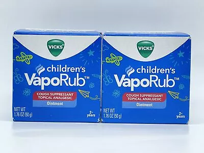 2 Pack-Vicks Children's VapoRub Topical Ointment 1.76 Oz Each Exp:10/2024 • $9.49