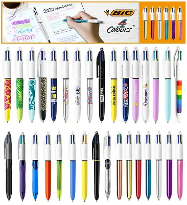 £2.85 • Buy BIC 4 Colours Ballpoint Pens Pastel Pro Fun Shine Fluo Stylish - SALE
