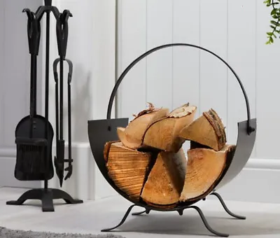 Fireplace Log Holder Firewood Strong Log Baskets For Wood Storage Wood Stove • £26.93