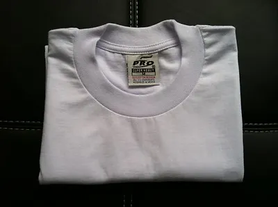 6 New Pro 5 Pro5 T-shirt Super Heavy White Tee Plain Blank S-7xl 6pc • $65