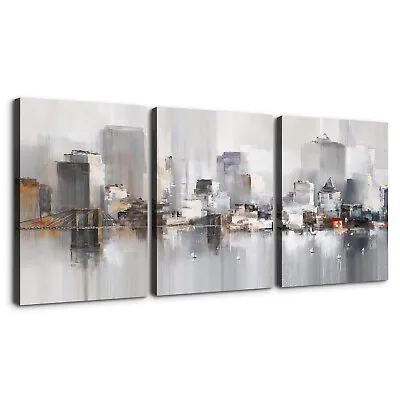 Modern New York Prints Colorful Abstract 3 Piece Canvas Wall Art Picture Poster  • $29.99