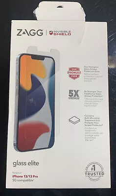 ZAGG Glass Elite Invisible Shield Screen Apple IPhone 13 & 13 Pro 5G Compatible • $6.99