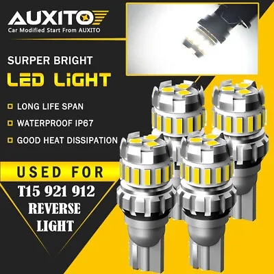 4X AUXITO 921 912 T15 LED Reverse Backup Light Bulb 2400LM 6500K Super Bright 2F • $12.99