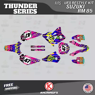 Graphics Kit For Suzuki RM85 (2001-2023) UFO RESTYLE Thunder Series - Purple • $60.99