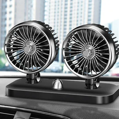$16.69 • Buy 360° Rotatable 12V Car Van Fan Travel Rechargeable USB Desk Cooling Fan Portable