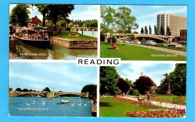 £1.64 • Buy 022420  Postcard   READING  Berkshire  Multi View