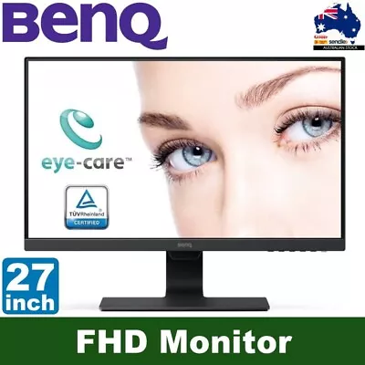 BenQ 27 Inch FHD Eye Care Gaming Monitor W/ Speakers HDMI DVI-D DP VGA Ports • $234.95