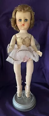 Vintage “Aida” Walking Ballerina Doll - 18 Inches With Original Stand • $25