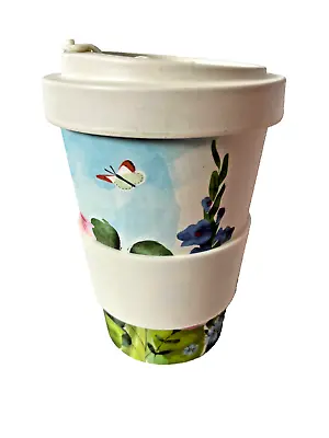 Botanical Gardens Reusable Screw Top Eco Friendly Bamboo Composite Travel Mug • £9.99