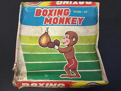 £71.80 • Buy VINTAGE 60s#Boxing Monkey Tin Punching Ball Wind-up Doll Made In Japan# [V]