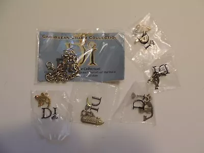 Diamonds International  DI Gold Charm Bracelet #6  5 Charms Monkey Cruise Ship • $10