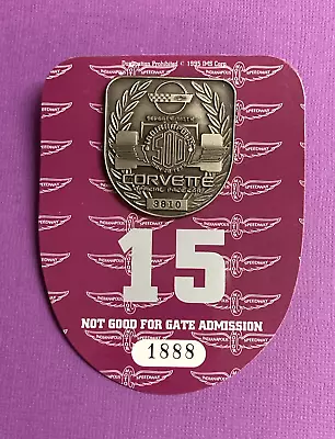 1995 Indy 500 Silver Pit Badge #3810 W/original VIP Credential Backer Corvette • $36