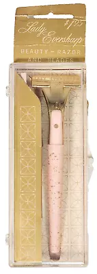 Vintage 1960s Schick Lady Eversharp Beauty Razor & Blades Pink Handle Gold Head • $39.95