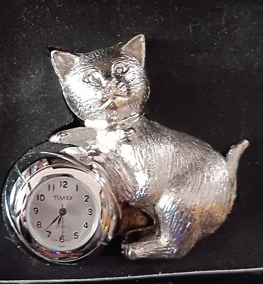 Timex Collectible Mini-Clock Cat • $9.99