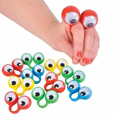 10 Pcs Finger Puppets Plastic Rings With Wiggle Eyes Toy For Kids  Colorful Gift • £3.67